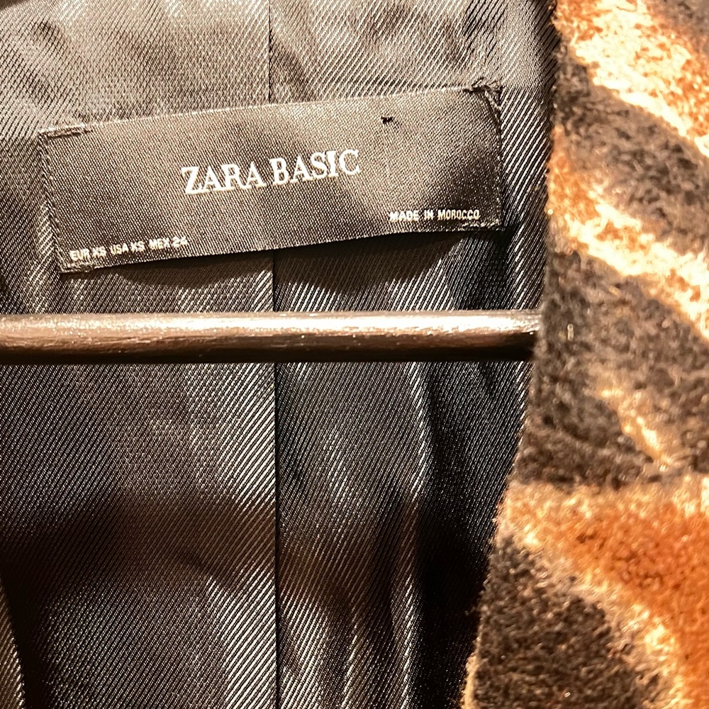 𝐙𝐀𝐑𝐀 Zebra Print  Coat Brown Black XS - Picture 5 of 16